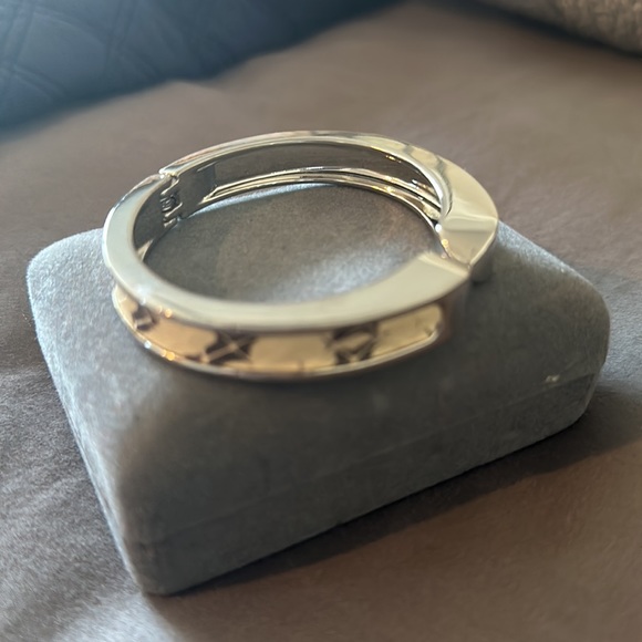 Stella & Dot Snakeskin Leather Bracelet Silver tone - Picture 6 of 6